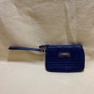 Blue leather Nine West wristlet